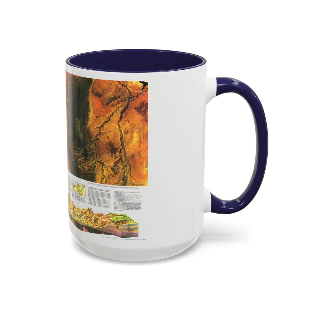 USA - Grand Canyon of the Colorado (1978) (Map) Accent Coffee Mug - Go Mug Yourself