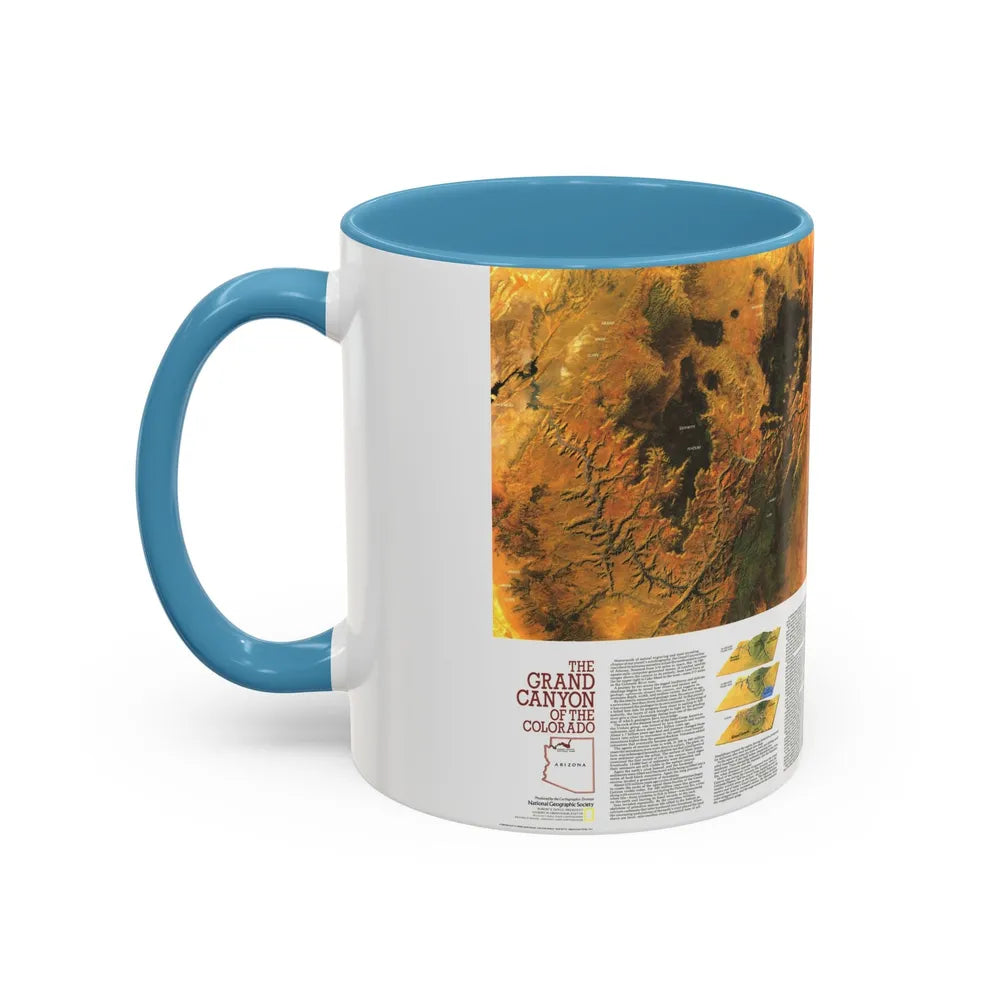 USA - Grand Canyon of the Colorado (1978) (Map) Accent Coffee Mug - Go Mug Yourself