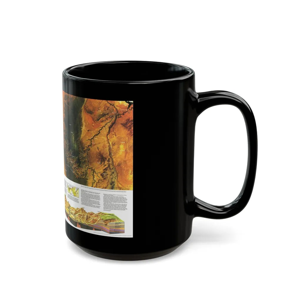 USA - Grand Canyon of the Colorado (1978) (Map) Black Coffee Mug-Go Mug Yourself