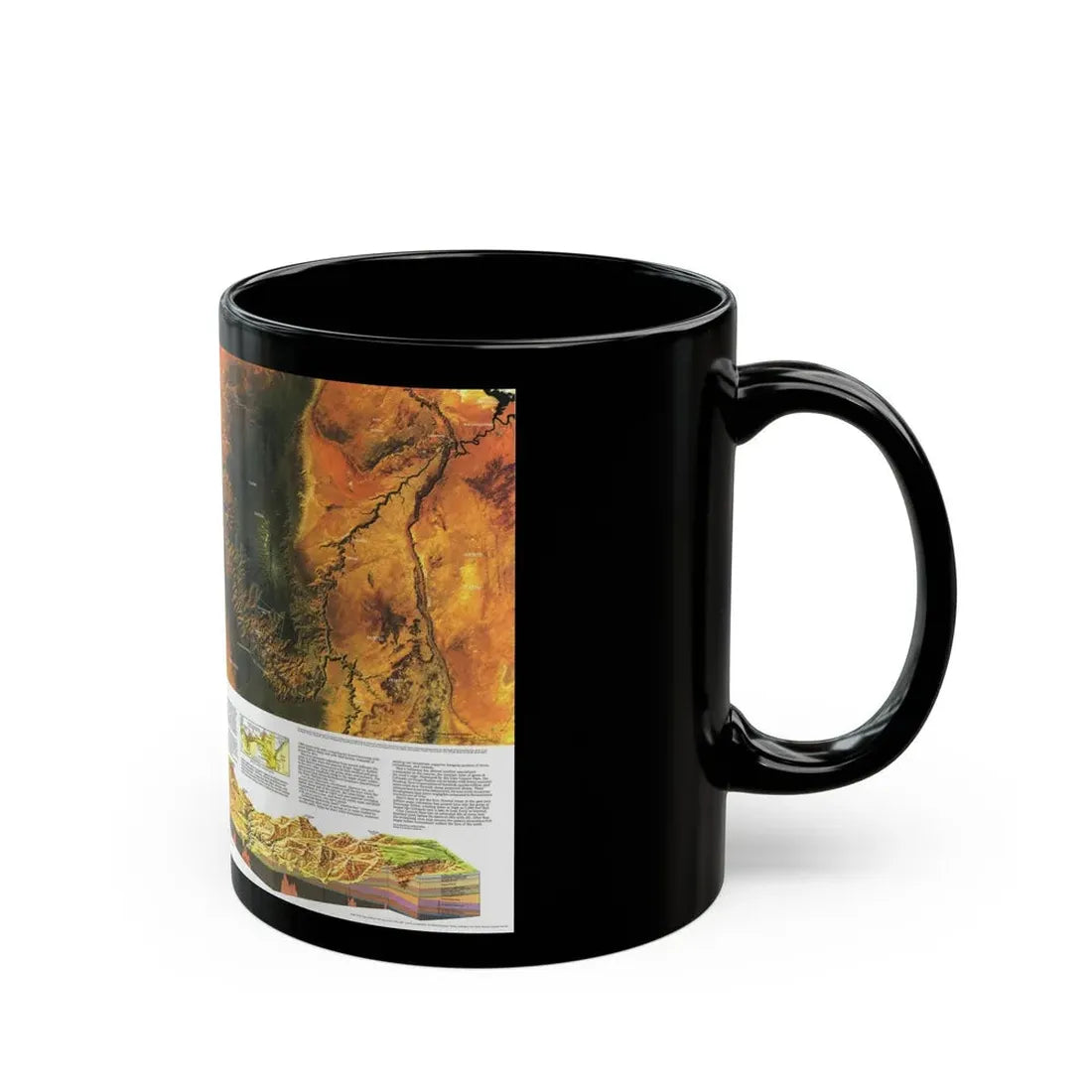 USA - Grand Canyon of the Colorado (1978) (Map) Black Coffee Mug - Go Mug Yourself