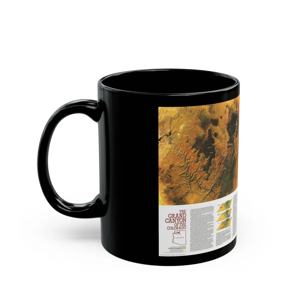 USA - Grand Canyon of the Colorado (1978) (Map) Black Coffee Mug-Go Mug Yourself