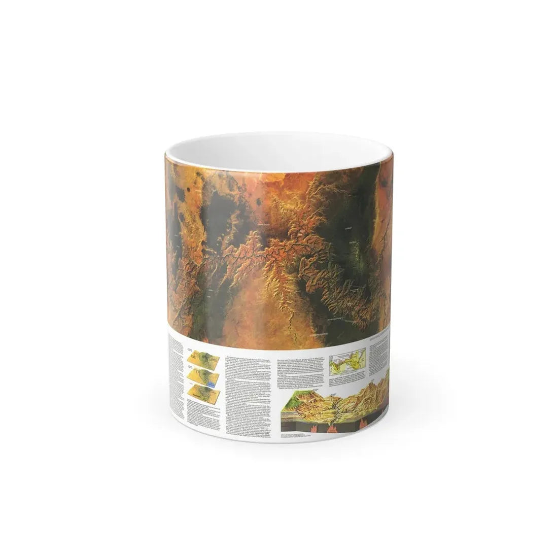 USA - Grand Canyon of the Colorado (1978) (Map) Color Changing Mug 11oz Default Title - Go Mug Yourself