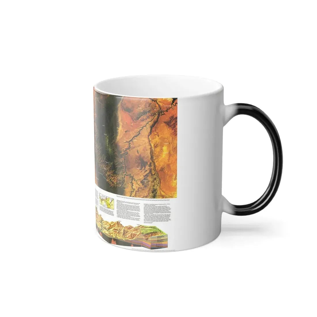 USA - Grand Canyon of the Colorado (1978) (Map) Color Changing Mug 11oz - Go Mug Yourself