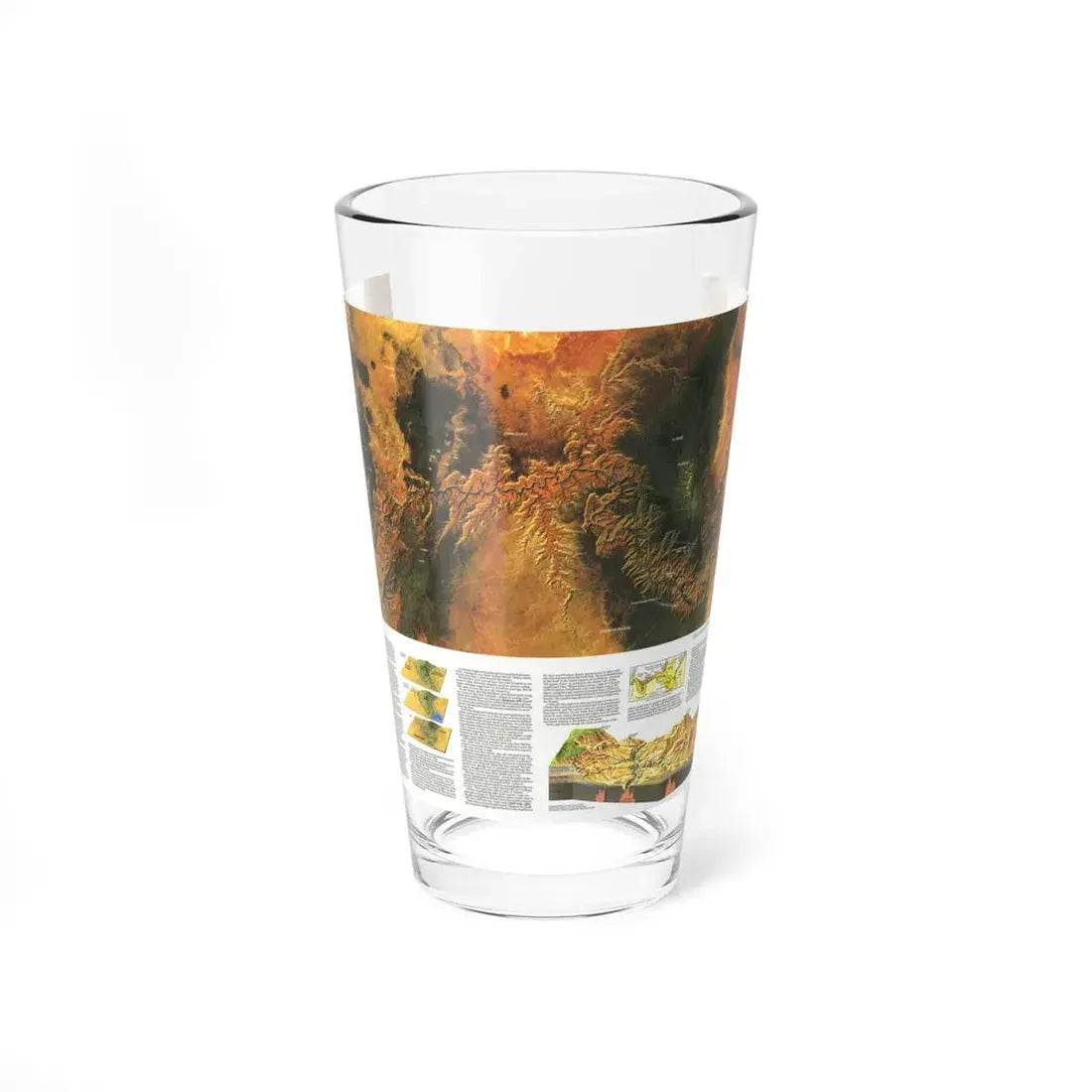 USA - Grand Canyon of the Colorado (1978) (Map) Pint Glass 16oz - Go Mug Yourself
