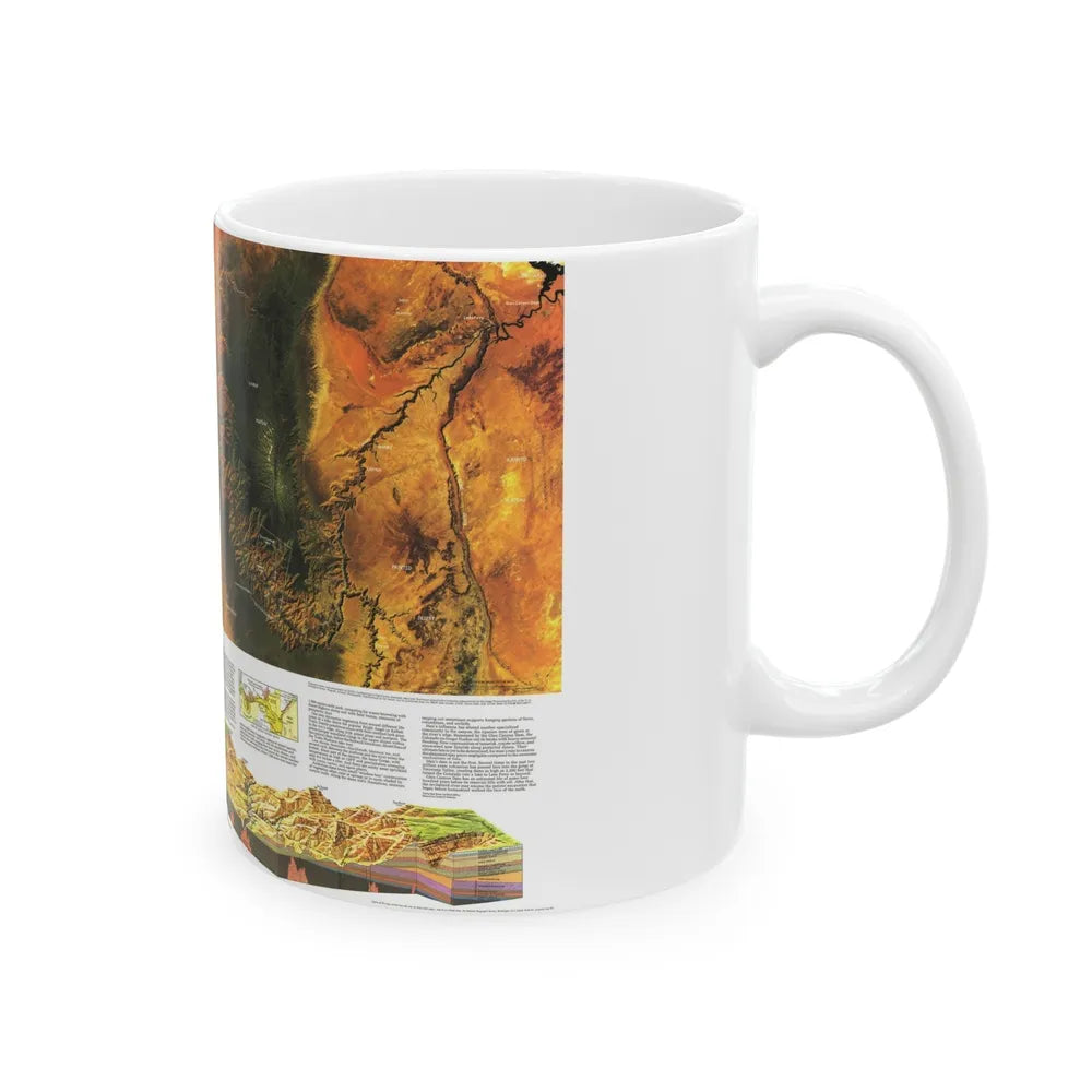 USA - Grand Canyon of the Colorado (1978) (Map) White Coffee Mug-Go Mug Yourself