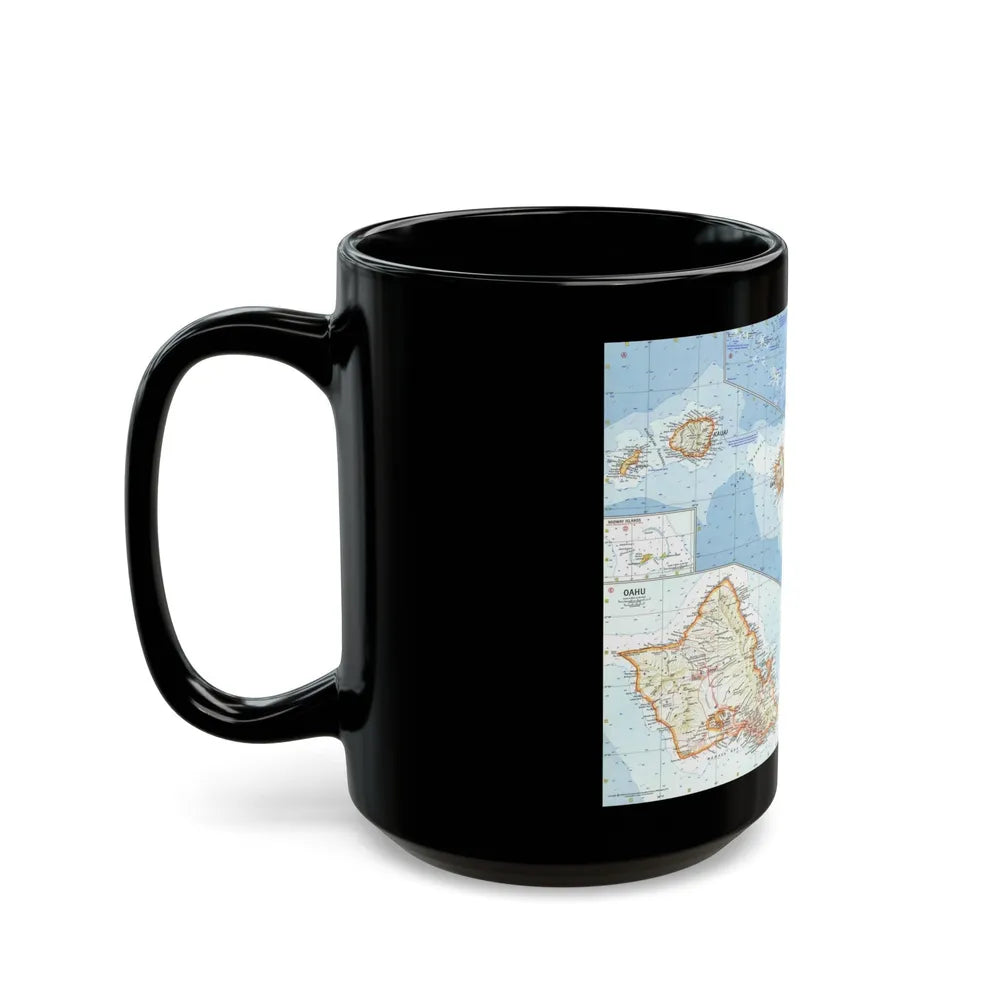 USA - Hawaii (1960) (Map) Black Coffee Mug-Go Mug Yourself