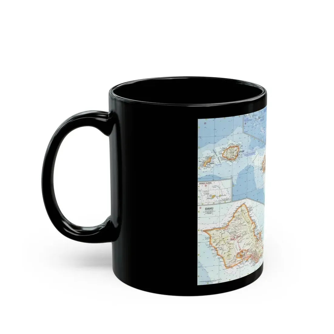 USA - Hawaii (1960) (Map) Black Coffee Mug - Go Mug Yourself