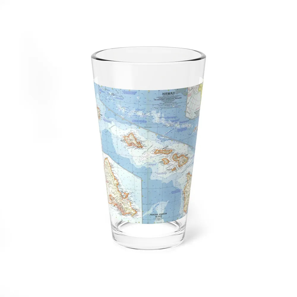 USA - Hawaii (1960) (Map) Pint Glass 16oz-16oz-Go Mug Yourself