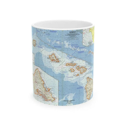 USA - Hawaii (1960) (Map) White Coffee Mug 11oz - Go Mug Yourself