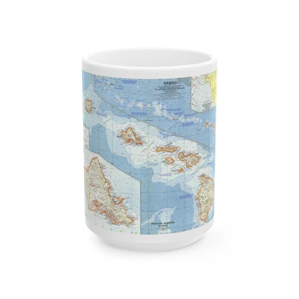 USA - Hawaii (1960) (Map) White Coffee Mug-15oz-Go Mug Yourself