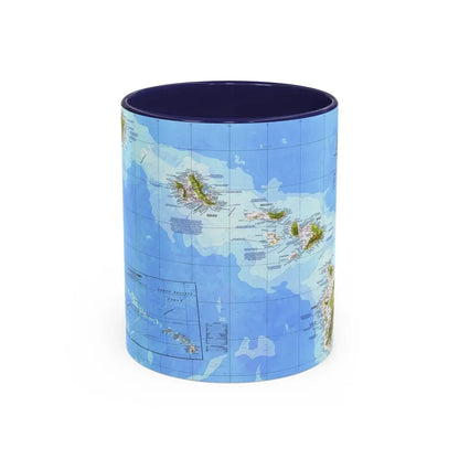 USA - Hawaii (1976) (Map) Accent Coffee Mug 11oz Navy - Go Mug Yourself
