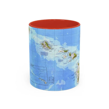 USA - Hawaii (1976) (Map) Accent Coffee Mug 11oz Red - Go Mug Yourself