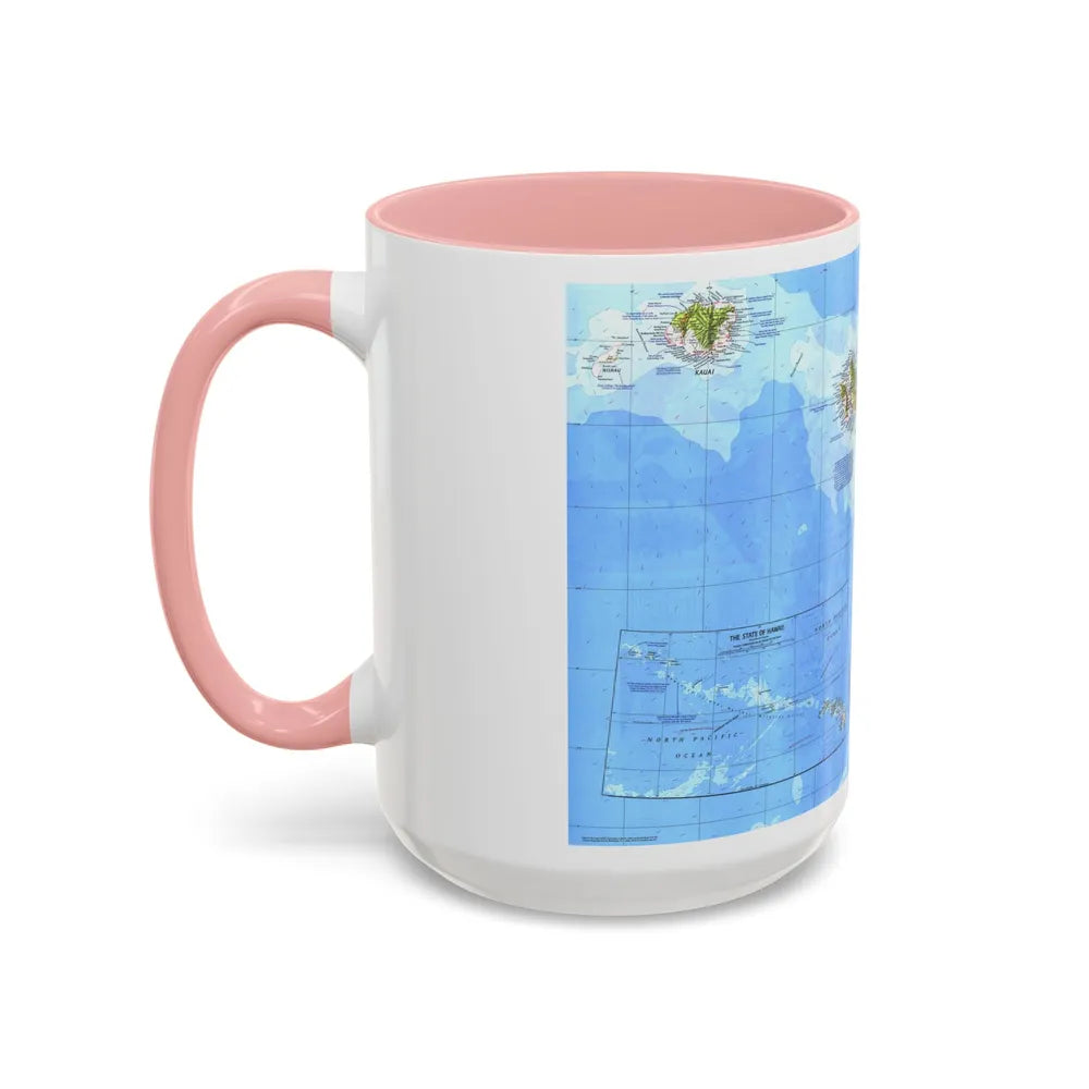 USA - Hawaii (1976) (Map) Accent Coffee Mug-Go Mug Yourself
