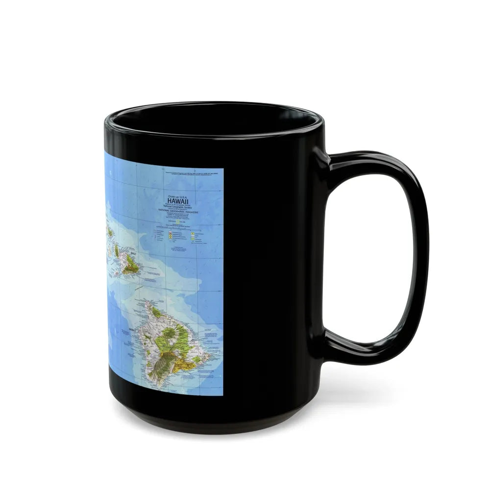 USA - Hawaii (1976) (Map) Black Coffee Mug-Go Mug Yourself