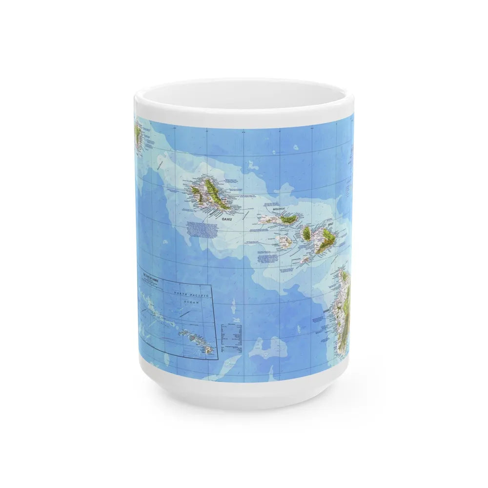 USA - Hawaii (1976) (Map) White Coffee Mug-15oz-Go Mug Yourself