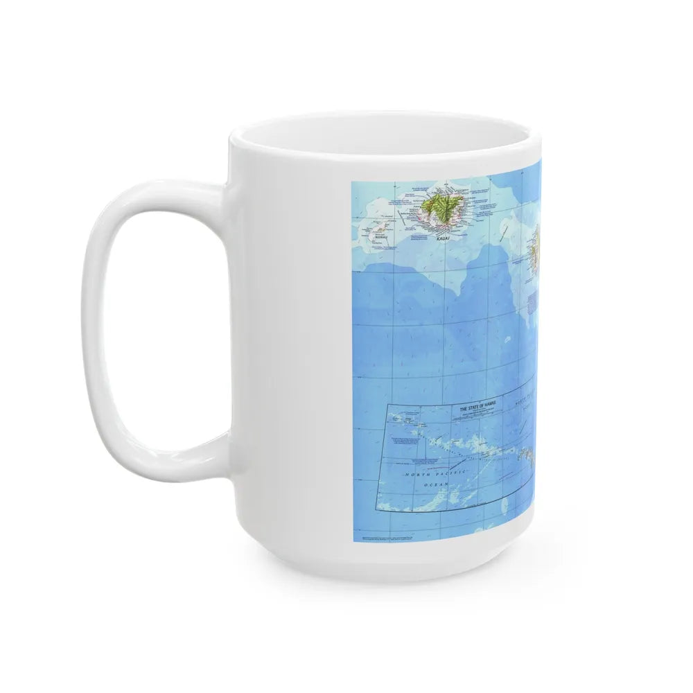 USA - Hawaii (1976) (Map) White Coffee Mug-Go Mug Yourself