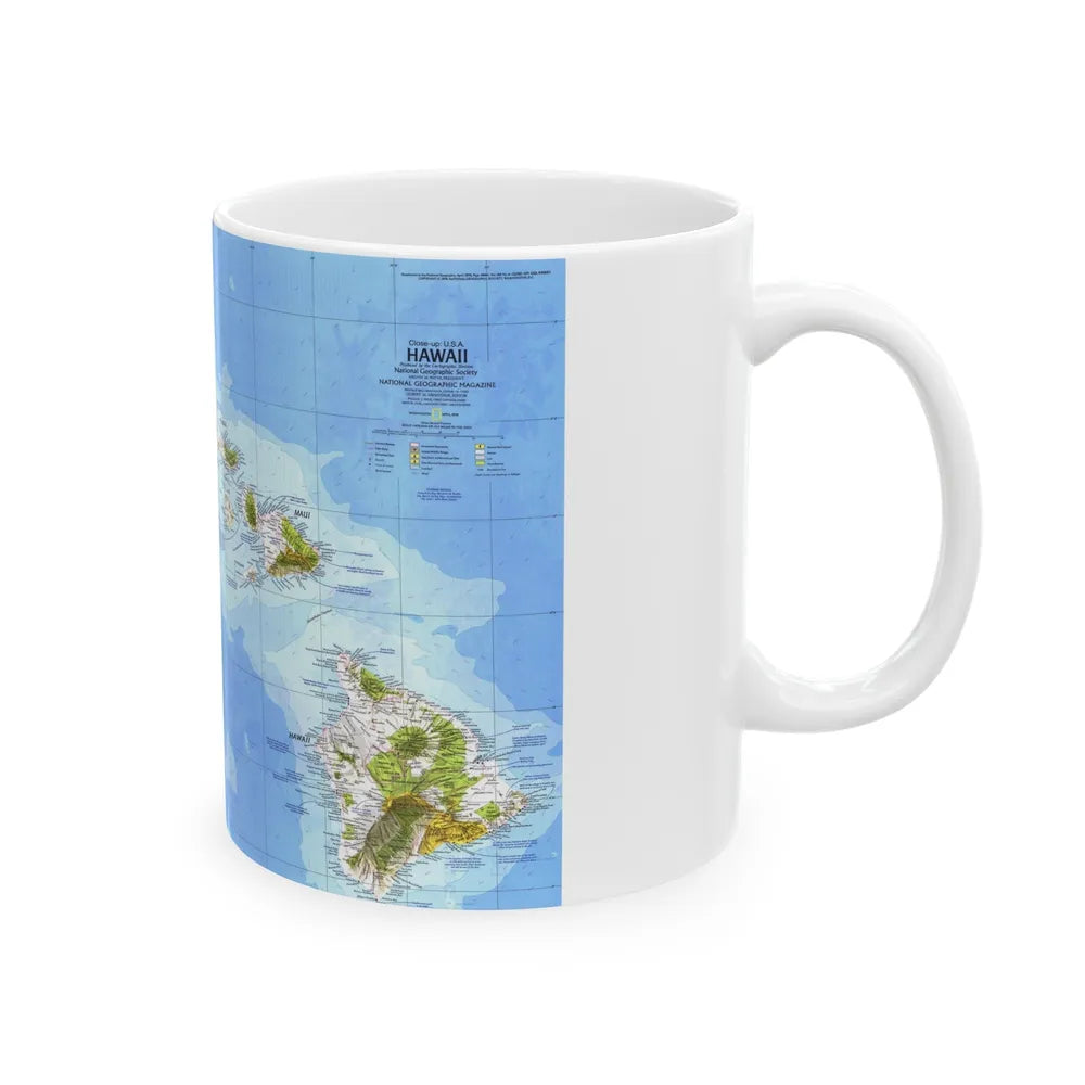 USA - Hawaii (1976) (Map) White Coffee Mug-Go Mug Yourself