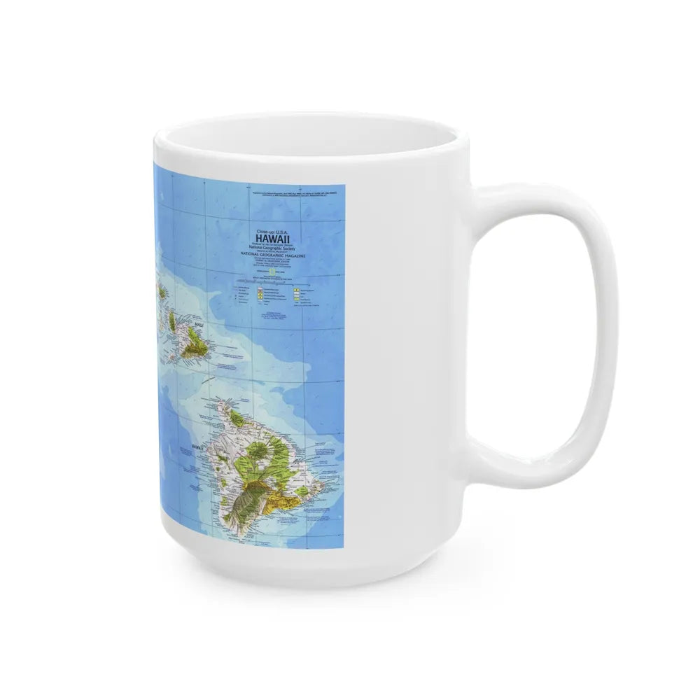 USA - Hawaii (1976) (Map) White Coffee Mug-Go Mug Yourself