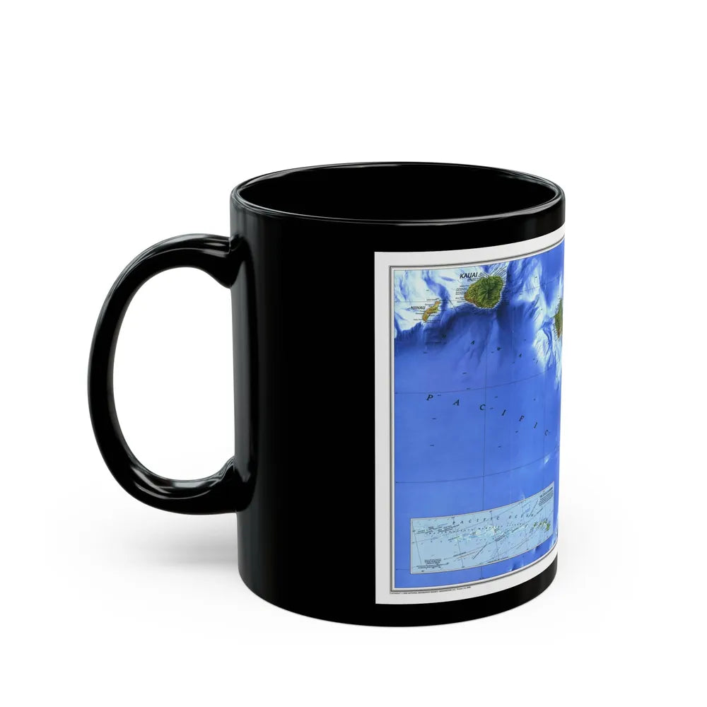 USA - Hawaii (1995) (Map) Black Coffee Mug-Go Mug Yourself