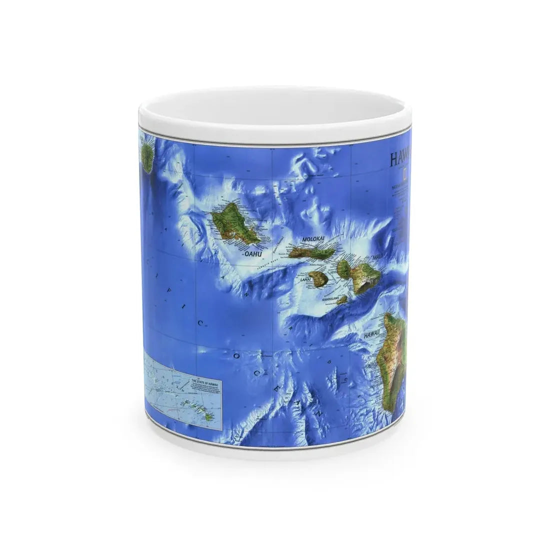 USA - Hawaii (1995) (Map) White Coffee Mug 11oz - Go Mug Yourself