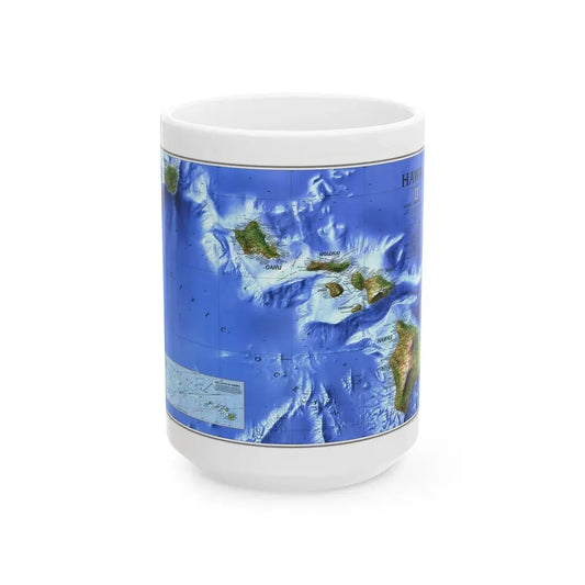 USA - Hawaii (1995) (Map) White Coffee Mug 15oz - Go Mug Yourself