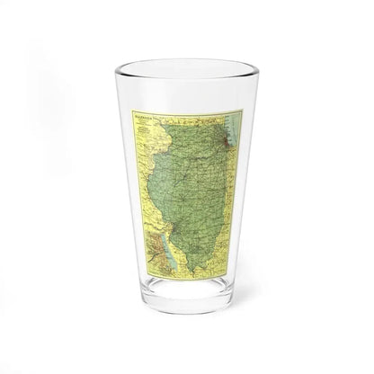 USA - Illinois (1931) (Map) Pint Glass 16oz - Go Mug Yourself