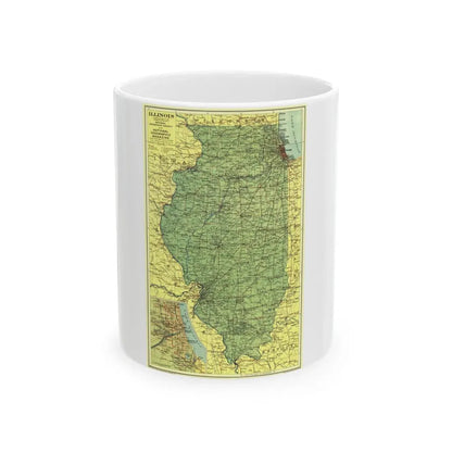 USA - Illinois (1931) (Map) White Coffee Mug 11oz - Go Mug Yourself