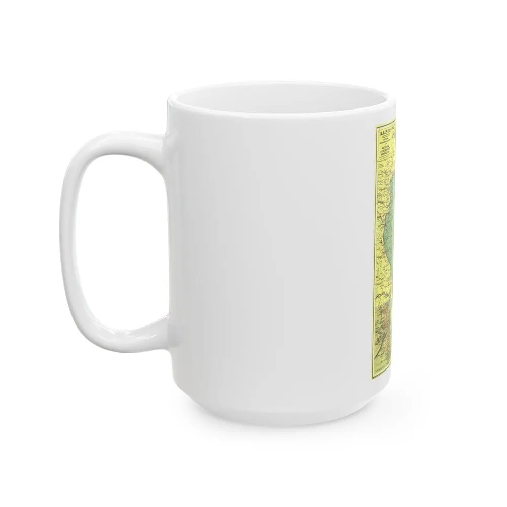 USA - Illinois (1931) (Map) White Coffee Mug-Go Mug Yourself