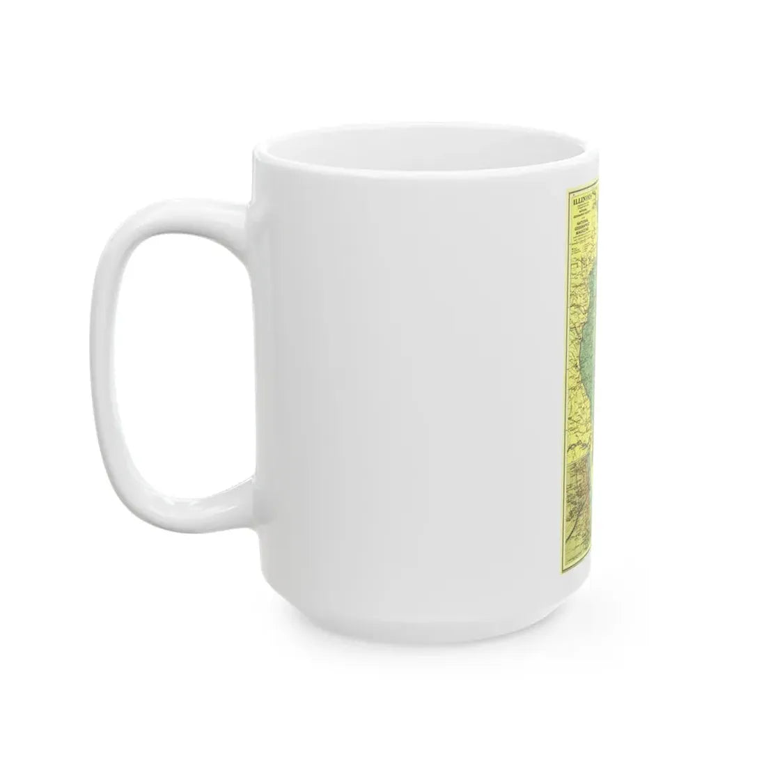 USA - Illinois (1931) (Map) White Coffee Mug - Go Mug Yourself
