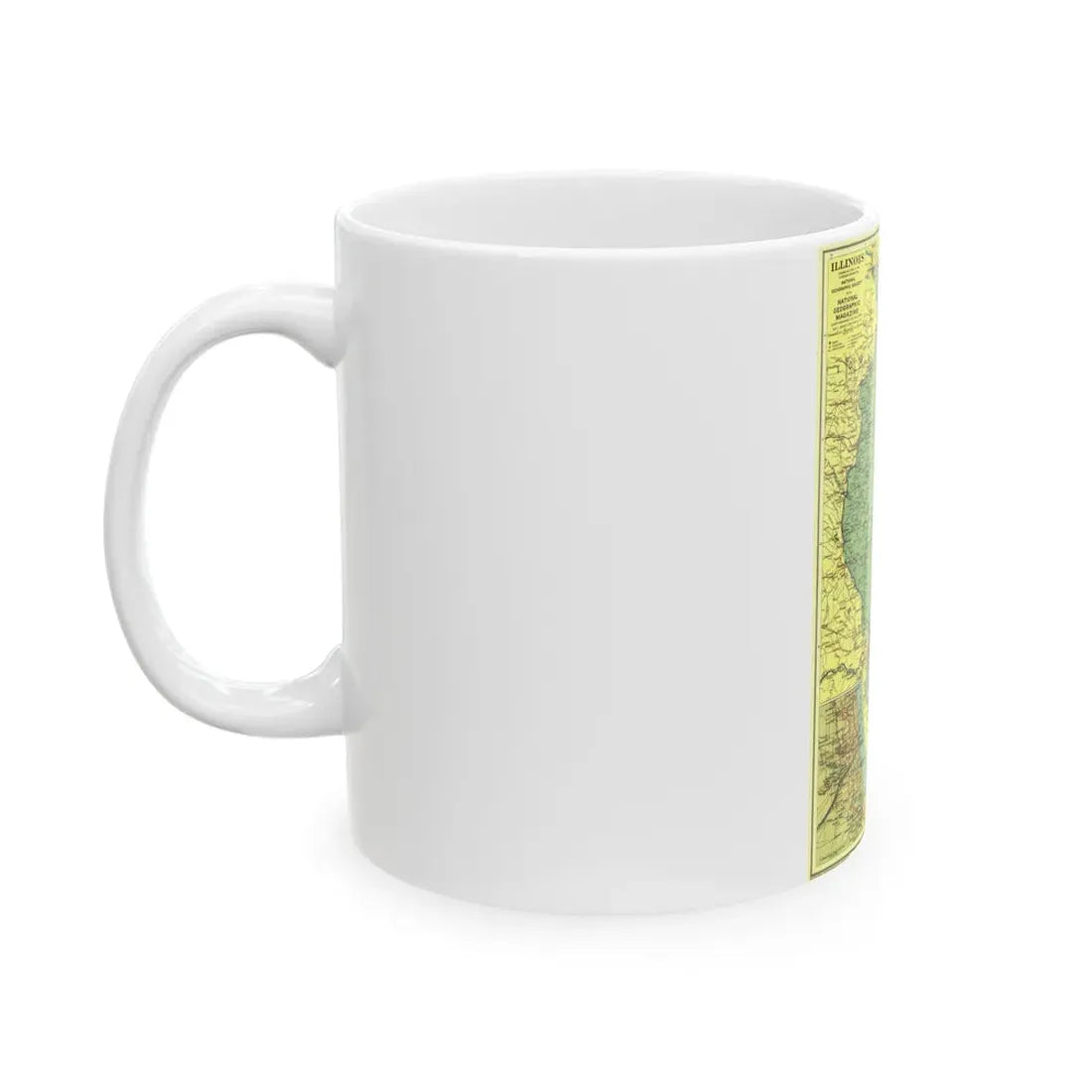 USA - Illinois (1931) (Map) White Coffee Mug - Go Mug Yourself