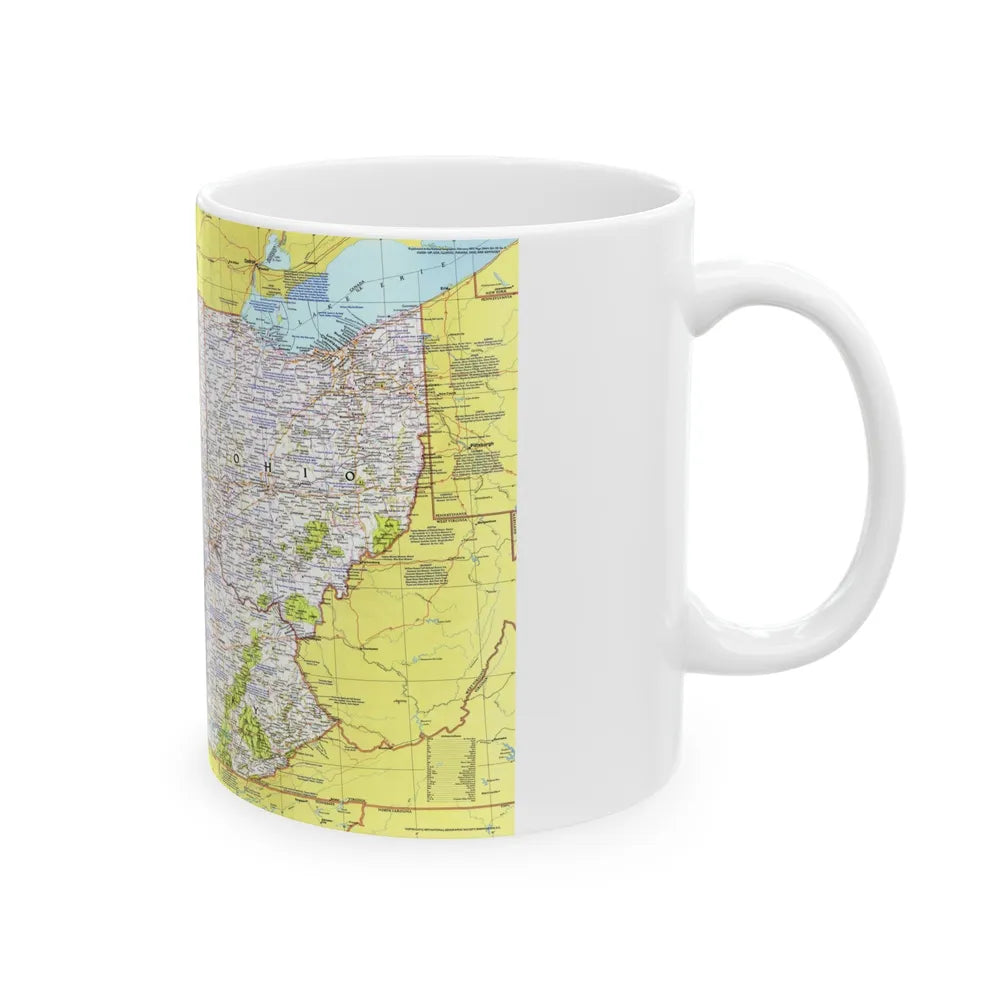 USA - Illinois, Indiana, Ohio, Kentucky 1 (1977) (Map) White Coffee Mug-Go Mug Yourself