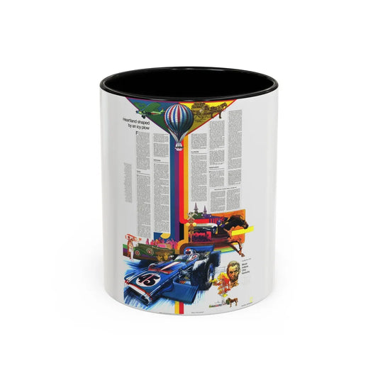 USA - Illinois, Indiana, Ohio, Kentucky 2 (1977) (Map) Accent Coffee Mug 11oz Black - Go Mug Yourself