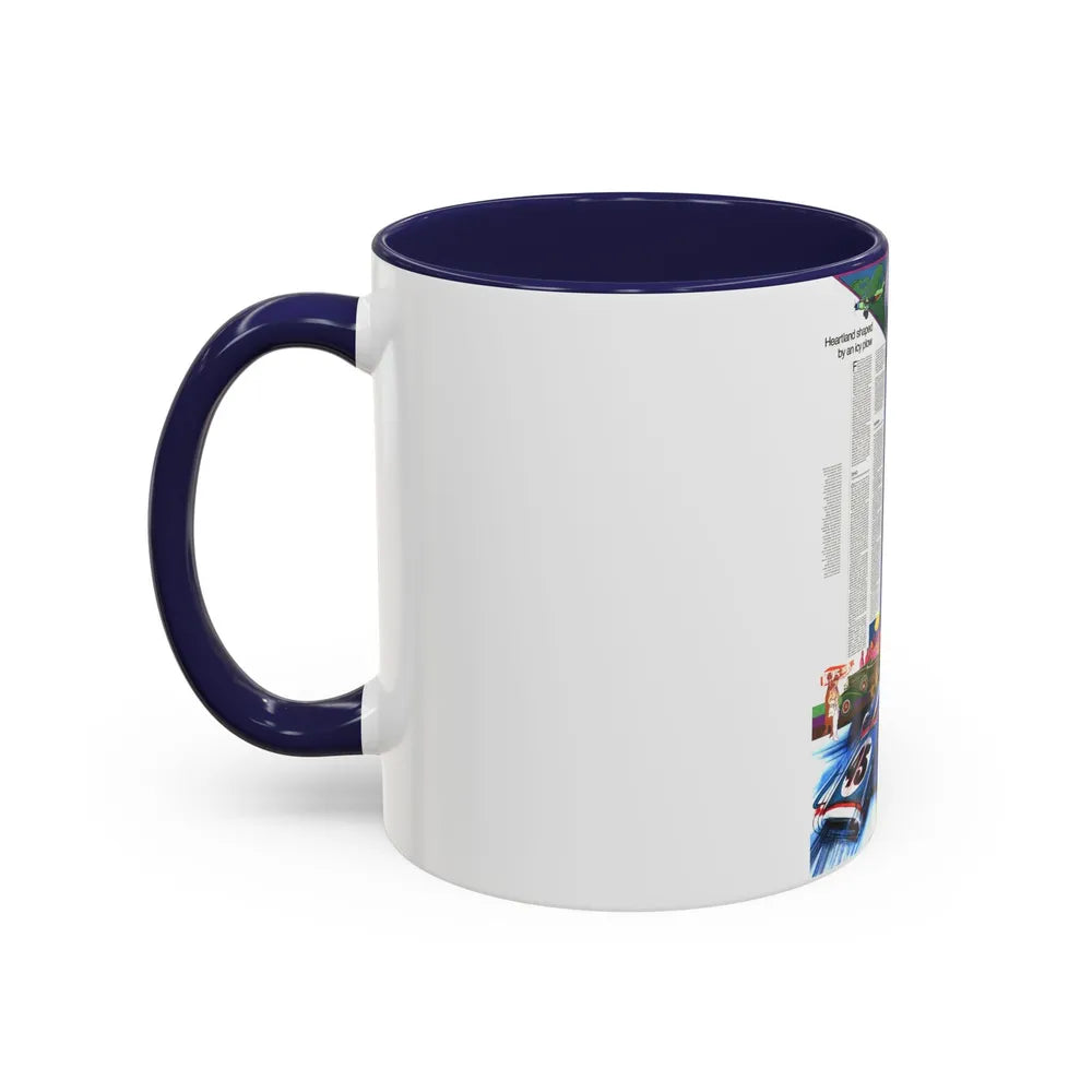 USA - Illinois, Indiana, Ohio, Kentucky 2 (1977) (Map) Accent Coffee Mug - Go Mug Yourself
