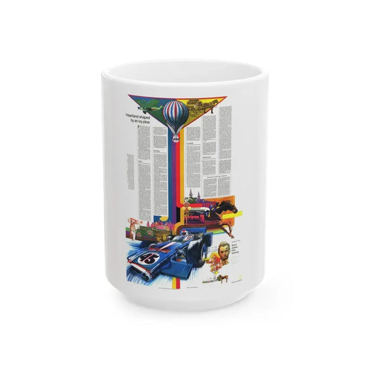 USA - Illinois, Indiana, Ohio, Kentucky 2 (1977) (Map) White Coffee Mug 15oz - Go Mug Yourself
