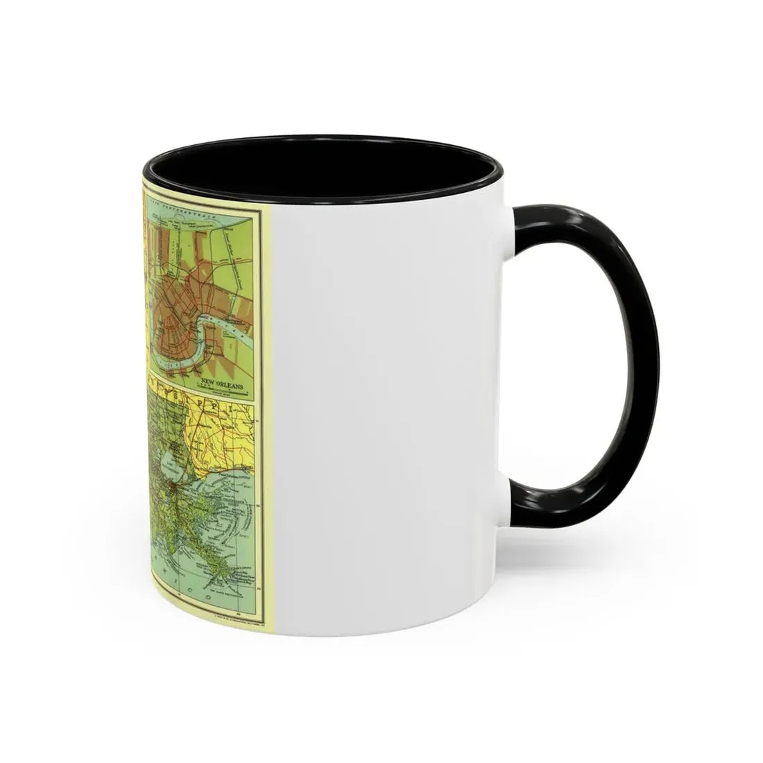 USA - Louisiana (1930) (Map) Accent Coffee Mug - Go Mug Yourself