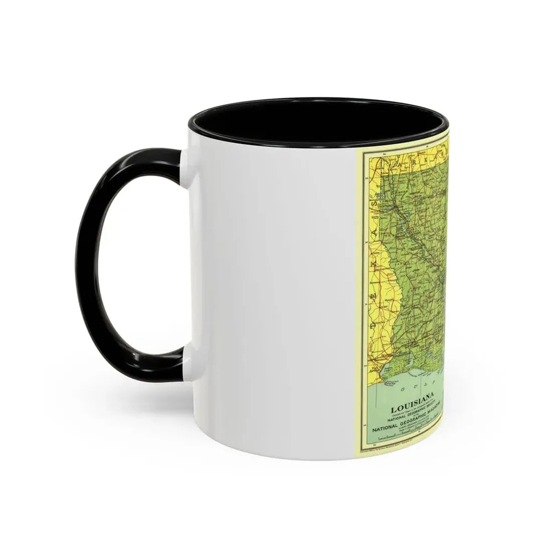 USA - Louisiana (1930) (Map) Accent Coffee Mug - Go Mug Yourself