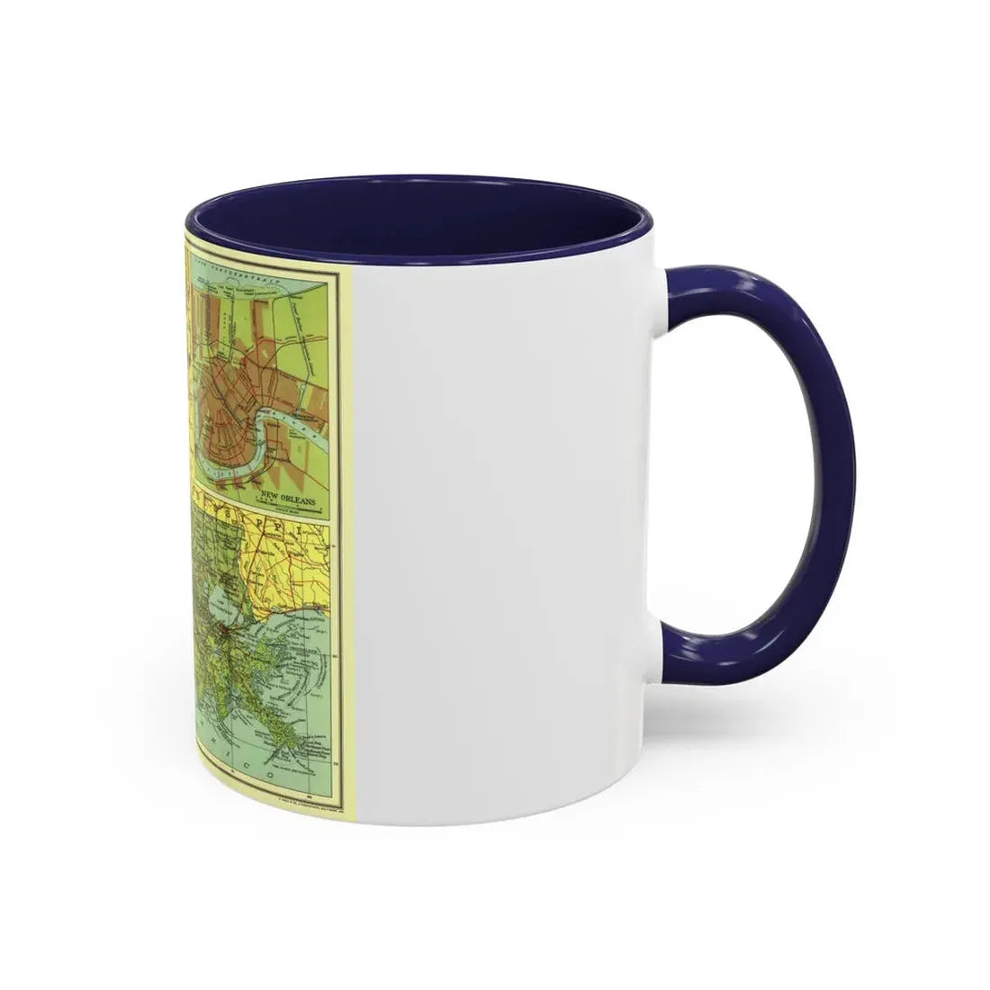 USA - Louisiana (1930) (Map) Accent Coffee Mug - Go Mug Yourself