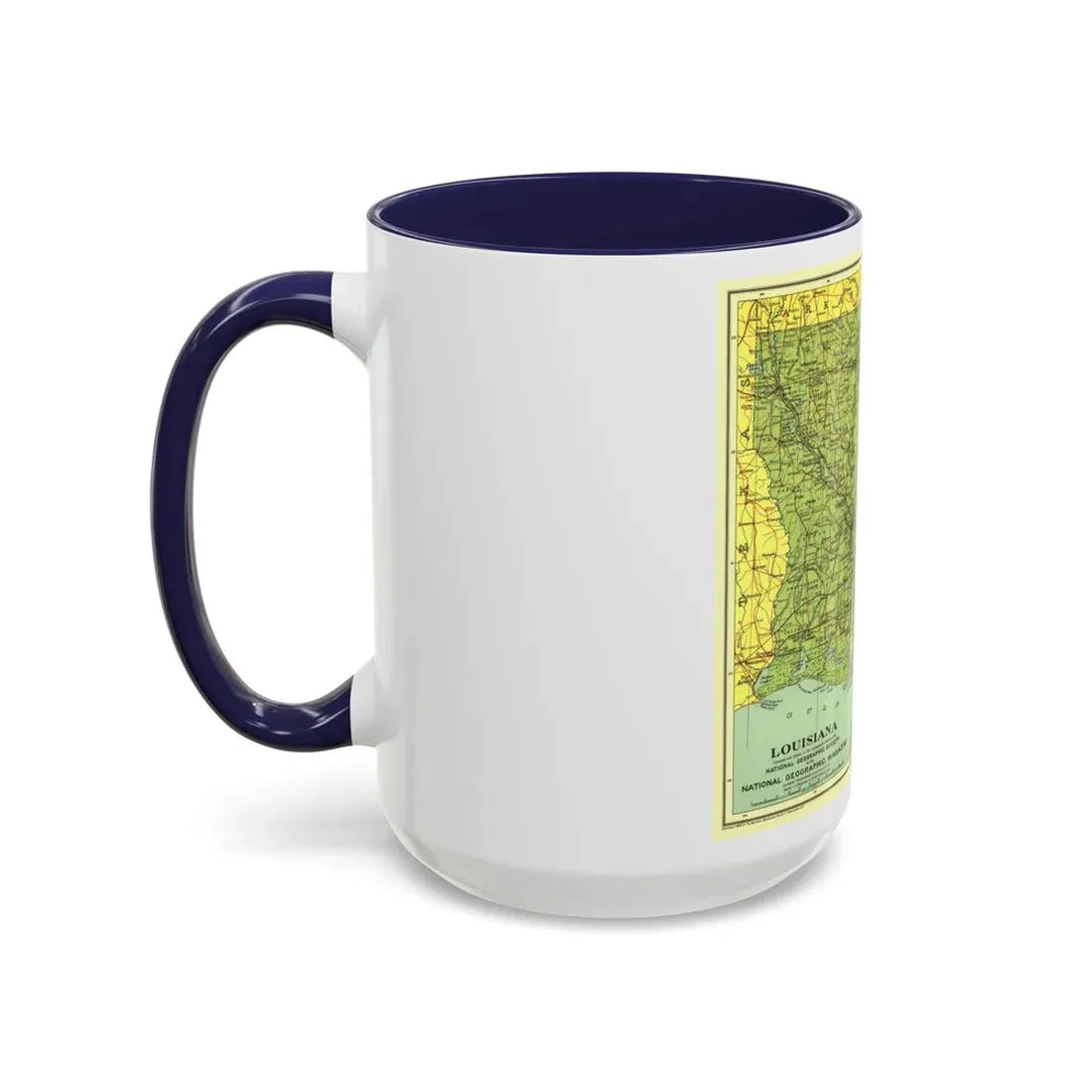 USA - Louisiana (1930) (Map) Accent Coffee Mug - Go Mug Yourself
