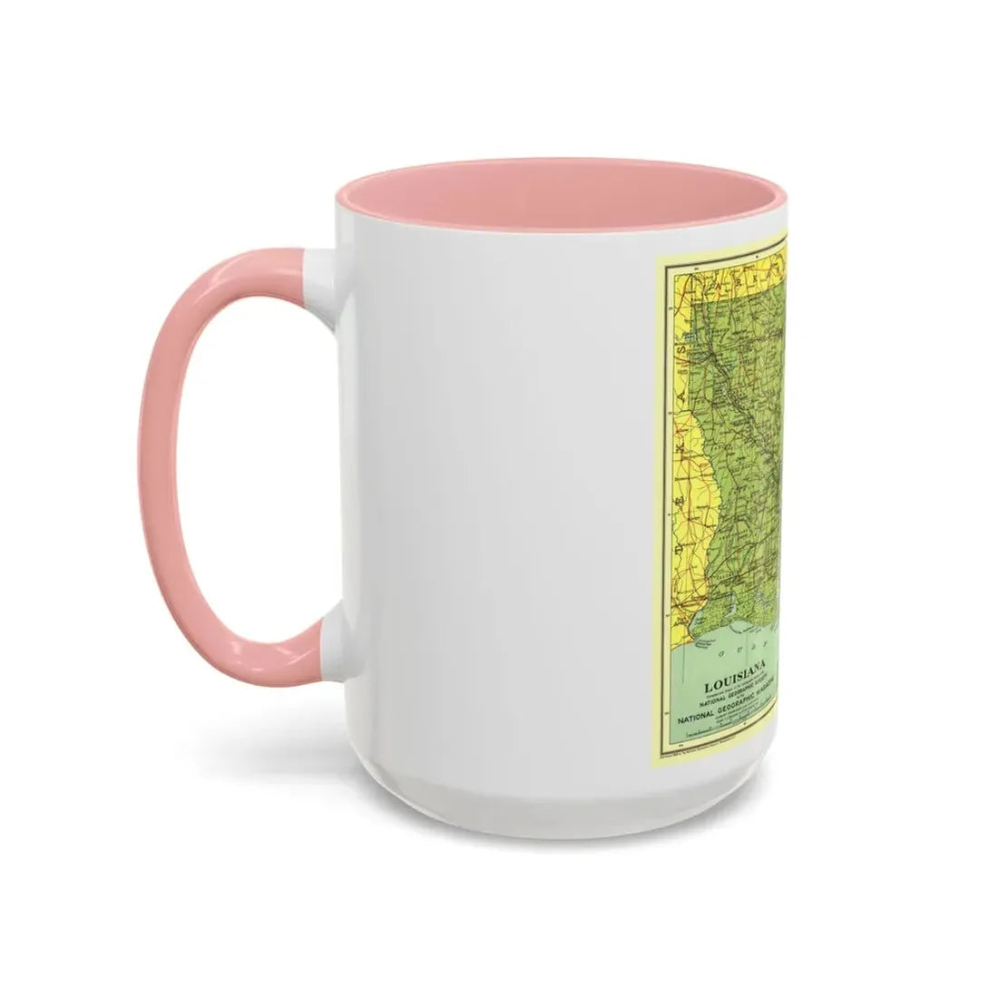 USA - Louisiana (1930) (Map) Accent Coffee Mug - Go Mug Yourself