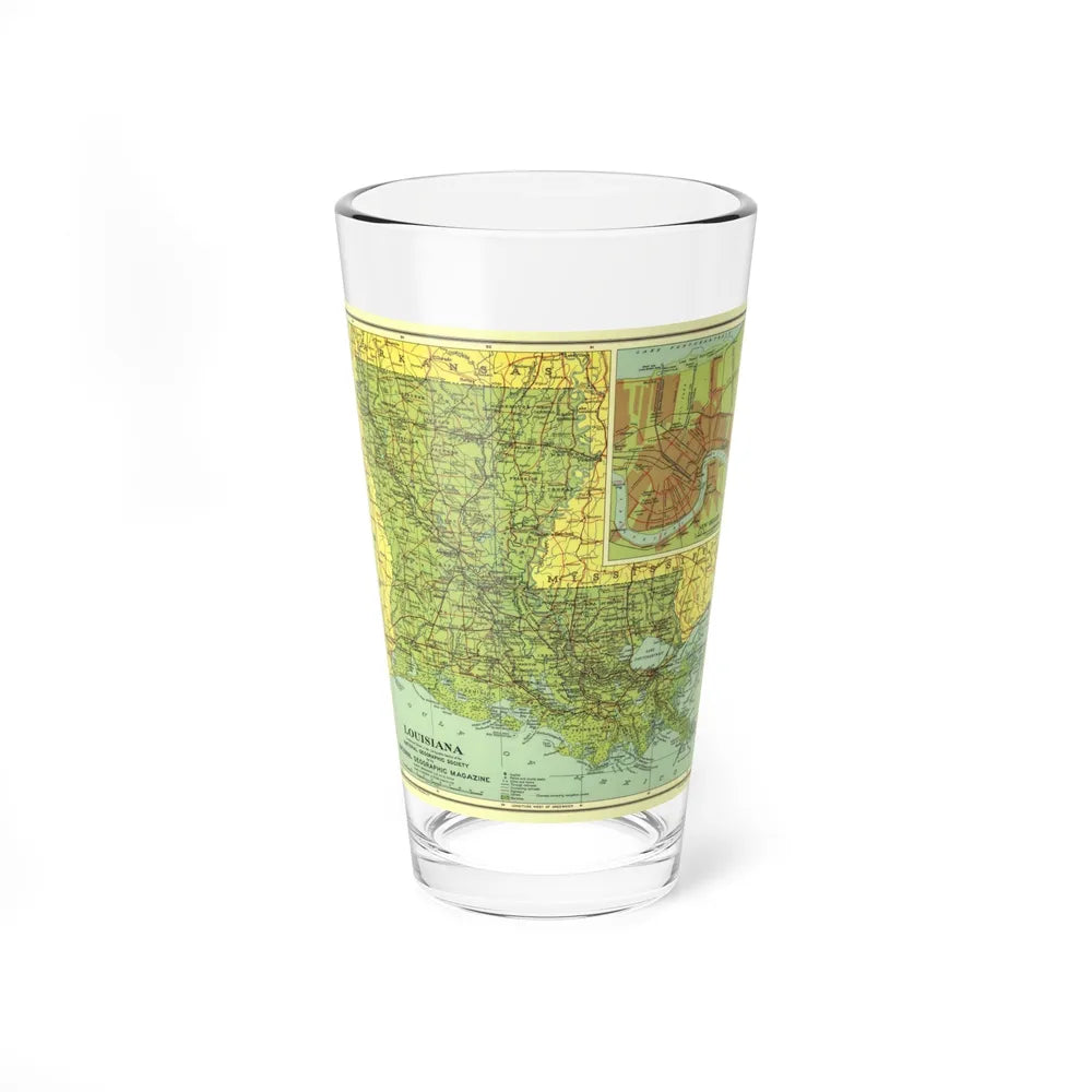 USA - Louisiana (1930) (Map) Pint Glass 16oz-16oz-Go Mug Yourself