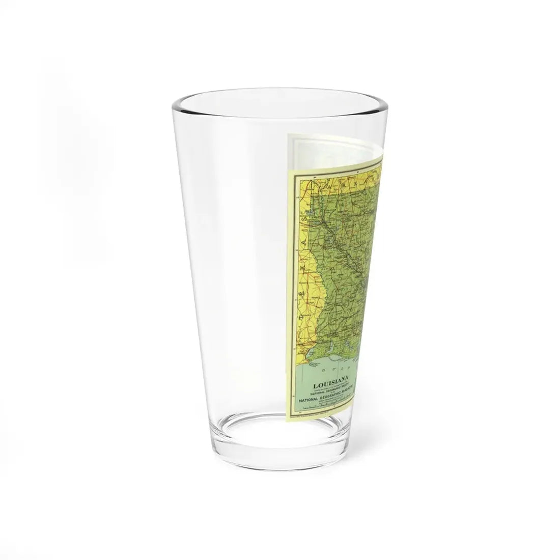 USA - Louisiana (1930) (Map) Pint Glass 16oz - Go Mug Yourself