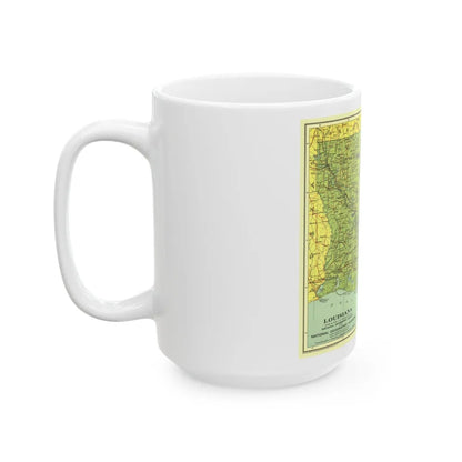 USA - Louisiana (1930) (Map) White Coffee Mug-Go Mug Yourself