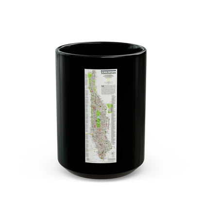 USA - Manhattan (1990) (Map) Black Coffee Mug 15oz - Go Mug Yourself
