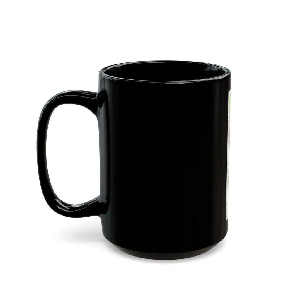 USA - Manhattan (1990) (Map) Black Coffee Mug-Go Mug Yourself