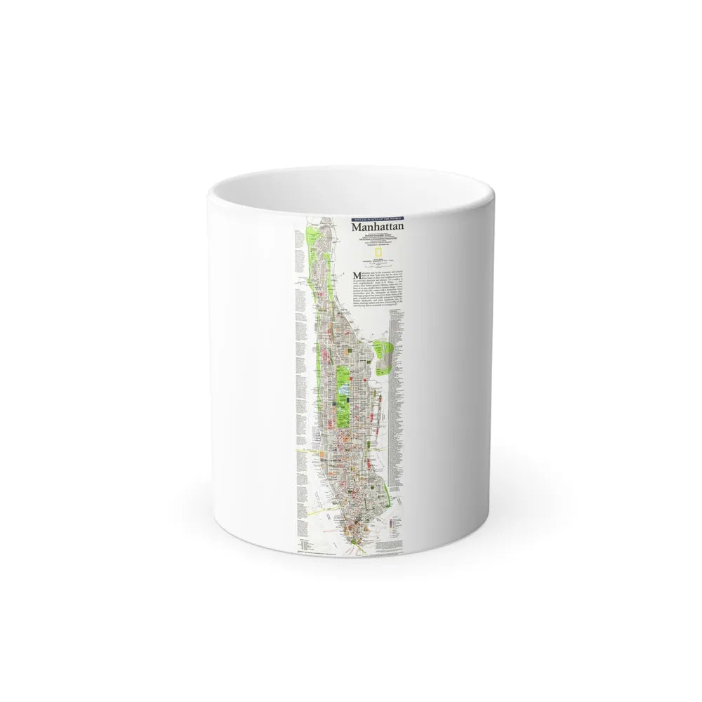 USA - Manhattan (1990) (Map) Color Changing Mug 11oz-11oz-Go Mug Yourself