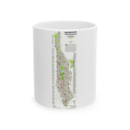 USA - Manhattan (1990) (Map) White Coffee Mug 11oz - Go Mug Yourself