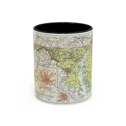 USA - Maryland, Delaware (1927) (Map) Accent Coffee Mug 11oz Black - Go Mug Yourself