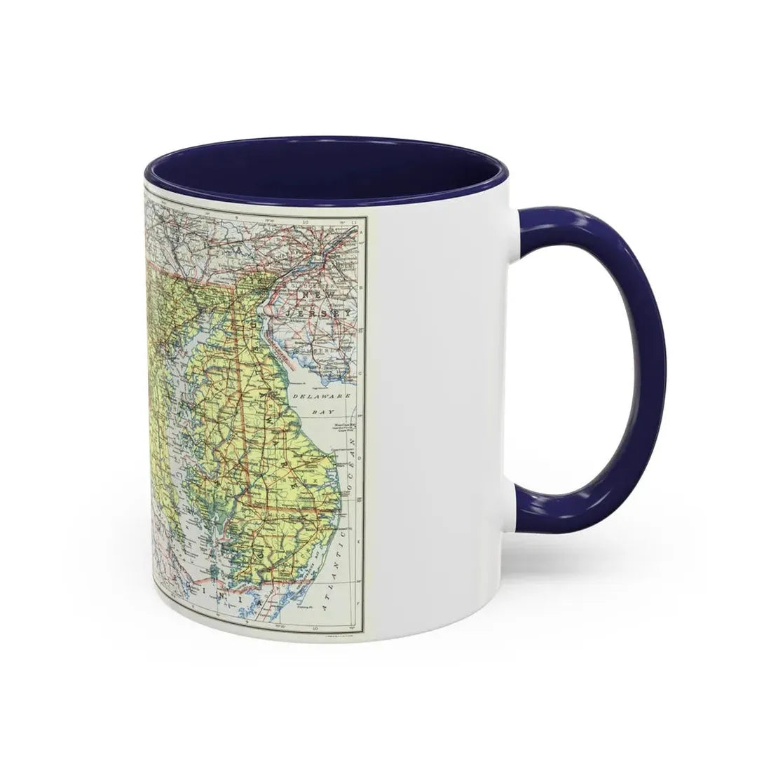USA - Maryland, Delaware (1927) (Map) Accent Coffee Mug - Go Mug Yourself