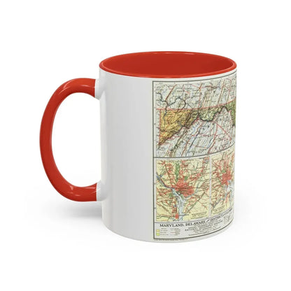 USA - Maryland, Delaware (1927) (Map) Accent Coffee Mug - Go Mug Yourself