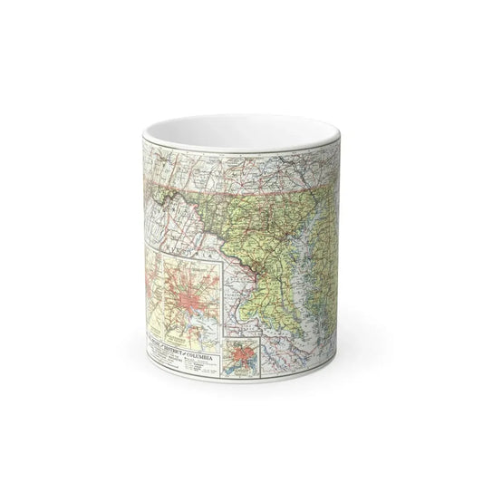 USA - Maryland, Delaware (1927) (Map) Color Changing Mug 11oz Default Title 11oz - Go Mug Yourself